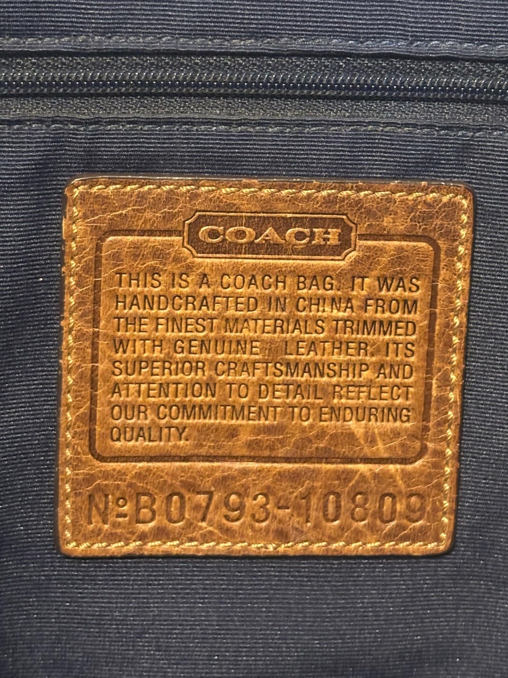 Coach Y2K Blue Denim Patchwork Ergo Slouchy Whimsical Shoulder Hobo Bag XLarge - Picture 4 of 15